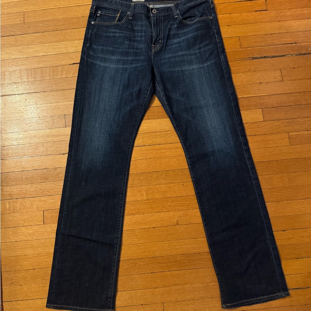 AG Adriano Goldschmied Blue Straight Jeans Size 38x36